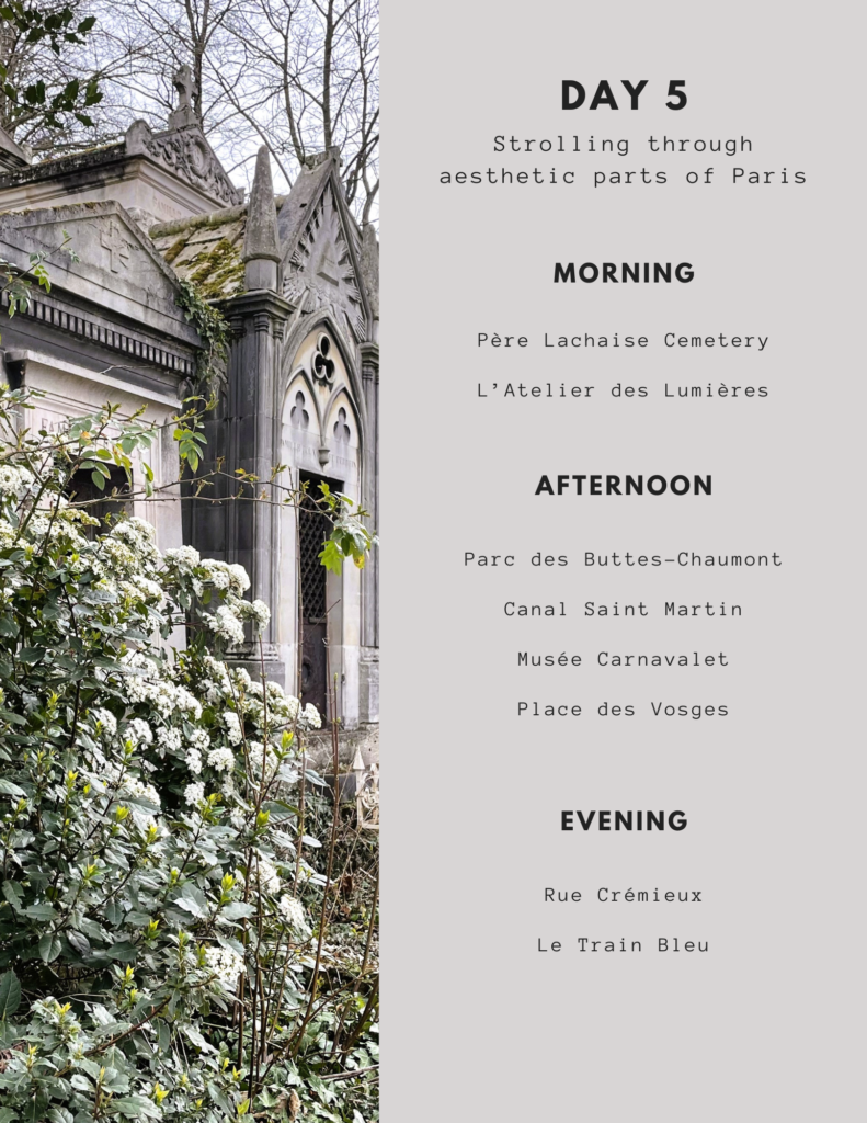 day 5 of strolling aesthetic spots in paris itinerary